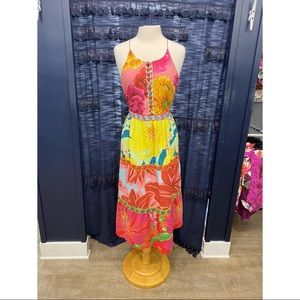 Farm Rio Mixed Garden Midi Dress